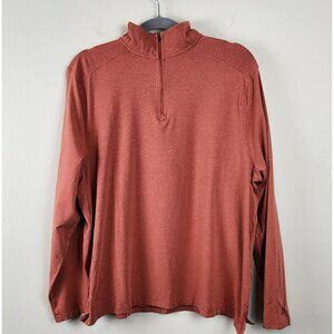 Coolibar  sz L Sonora performance pullover  1/4 zip brown sun protection